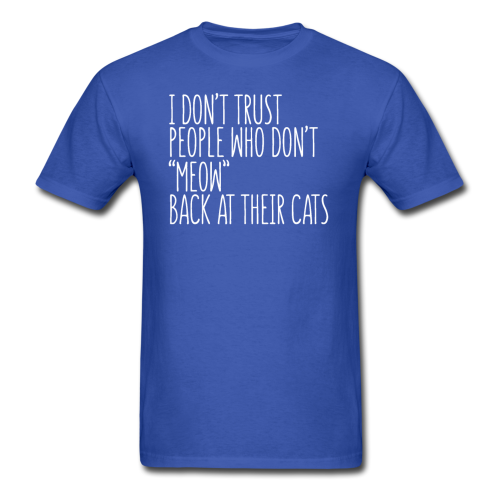 Meow Back - White - Unisex Classic T-Shirt - royal blue