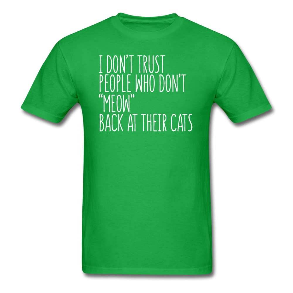 Meow Back - White - Unisex Classic T-Shirt - bright green