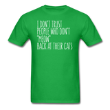 Meow Back - White - Unisex Classic T-Shirt - bright green