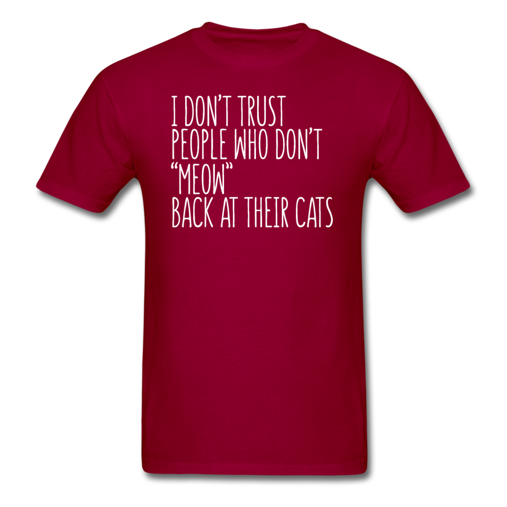 Meow Back - White - Unisex Classic T-Shirt - dark red