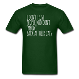 Meow Back - White - Unisex Classic T-Shirt - forest green