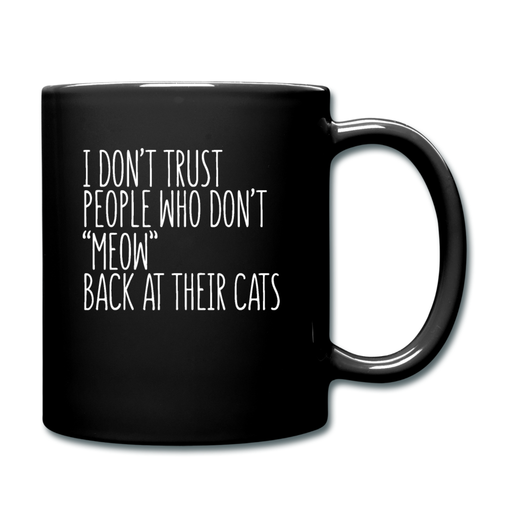 Meow Back - White - Full Color Mug - black