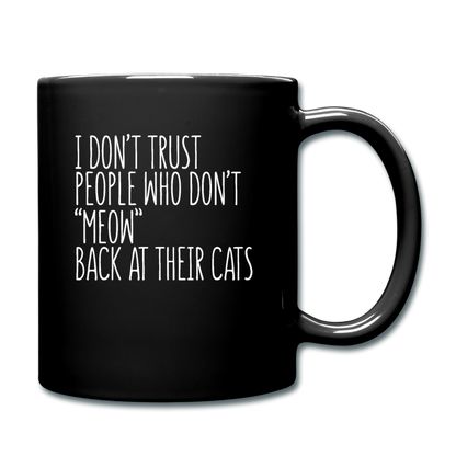 Meow Back - White - Full Color Mug - black