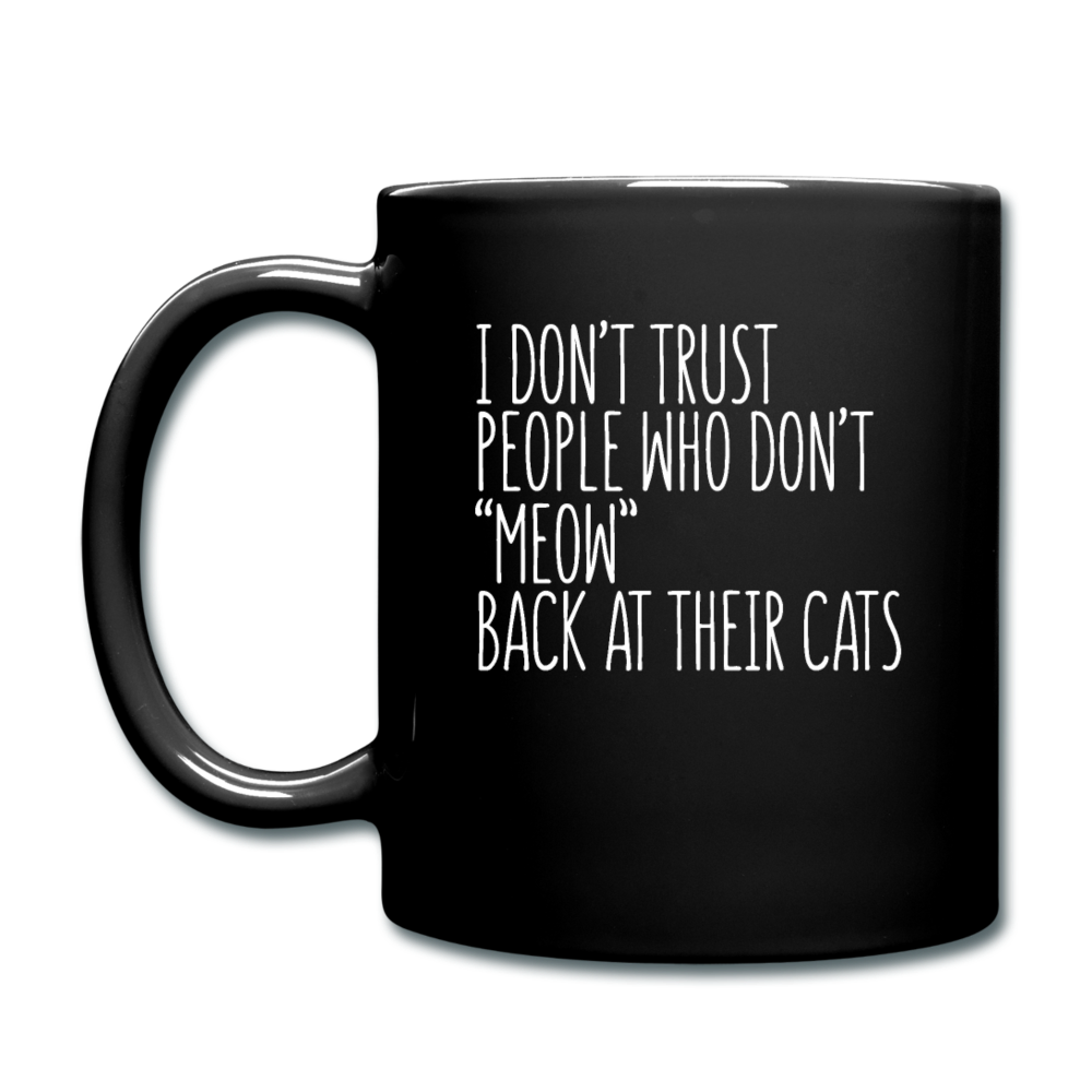 Meow Back - White - Full Color Mug - black