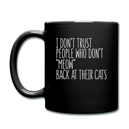 Meow Back - White - Full Color Mug - black