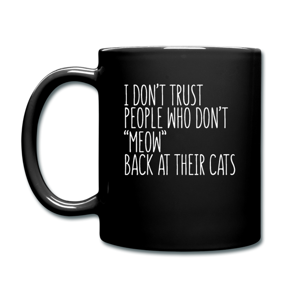 Meow Back - White - Full Color Mug - black