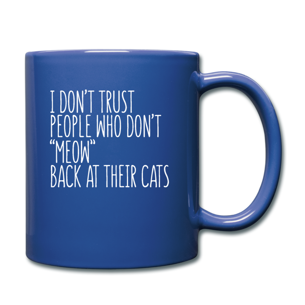 Meow Back - White - Full Color Mug - royal blue