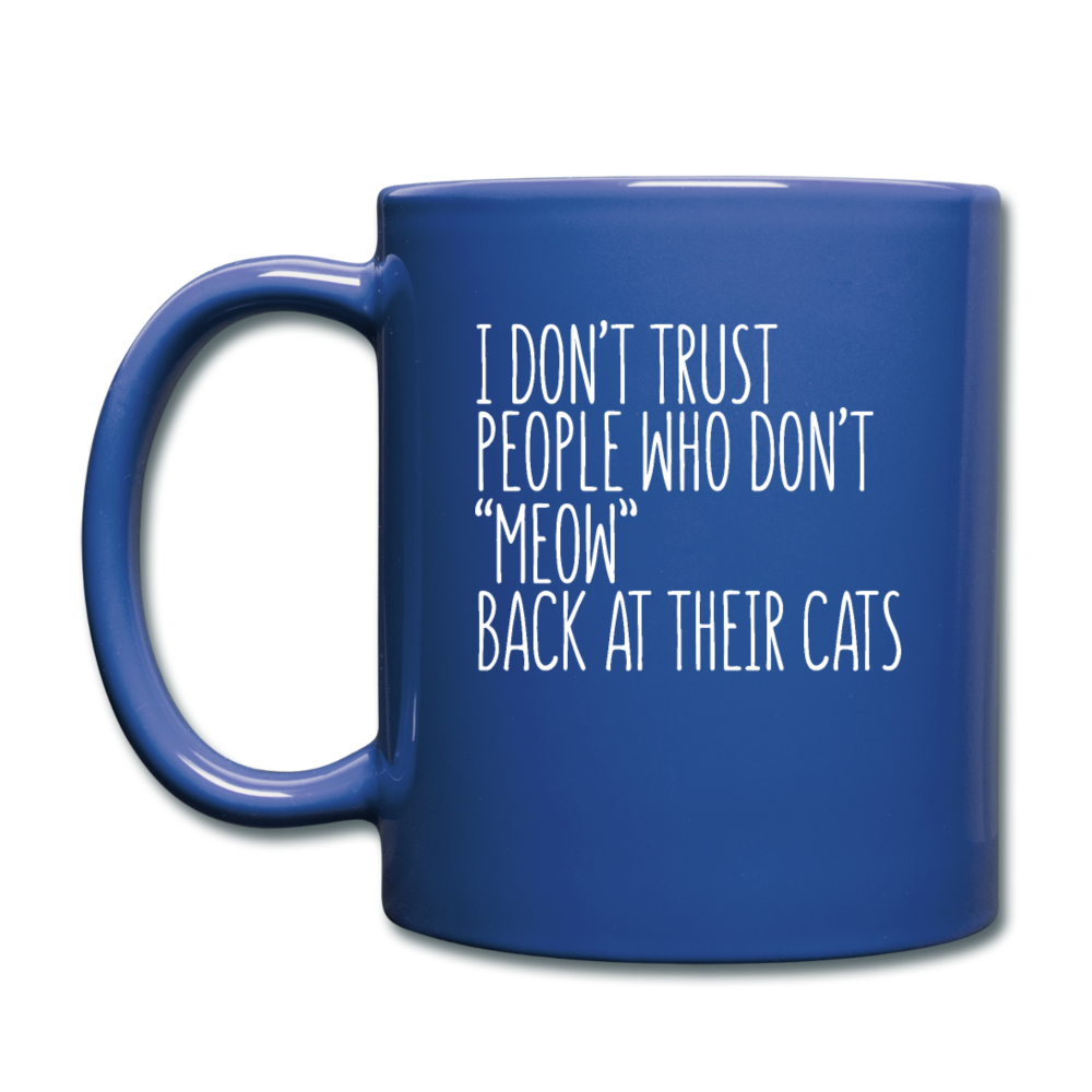 Meow Back - White - Full Color Mug - royal blue