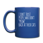 Meow Back - White - Full Color Mug - royal blue