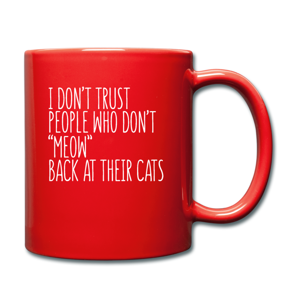 Meow Back - White - Full Color Mug - red