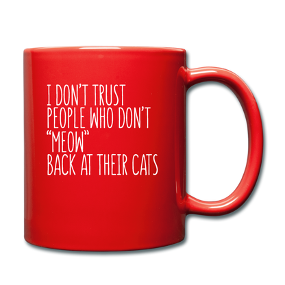 Meow Back - White - Full Color Mug - red