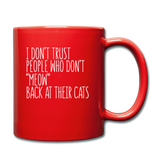 Meow Back - White - Full Color Mug - red