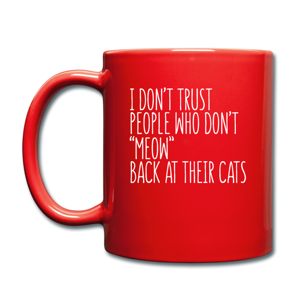 Meow Back - White - Full Color Mug - red