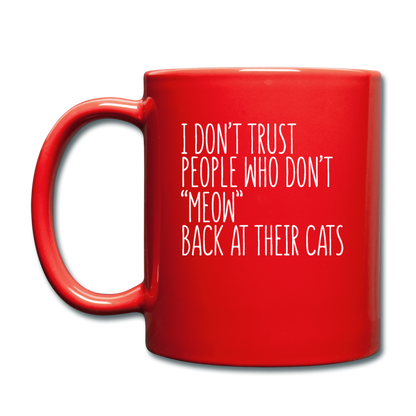 Meow Back - White - Full Color Mug - red