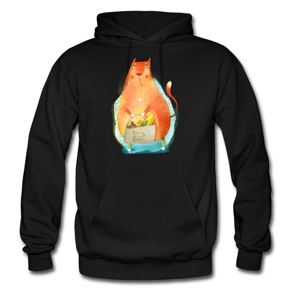 Eco Cat - Gildan Heavy Blend Adult Hoodie - black