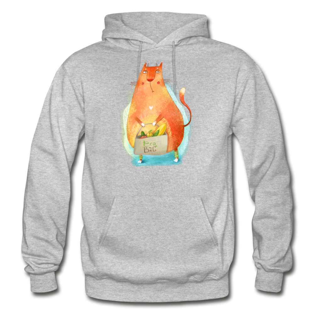 Eco Cat - Gildan Heavy Blend Adult Hoodie - heather gray