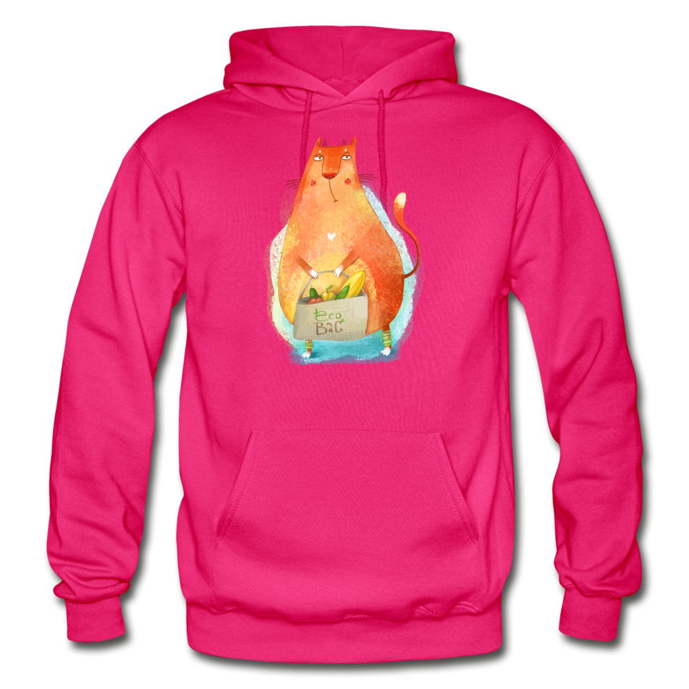 Eco Cat - Gildan Heavy Blend Adult Hoodie - fuchsia