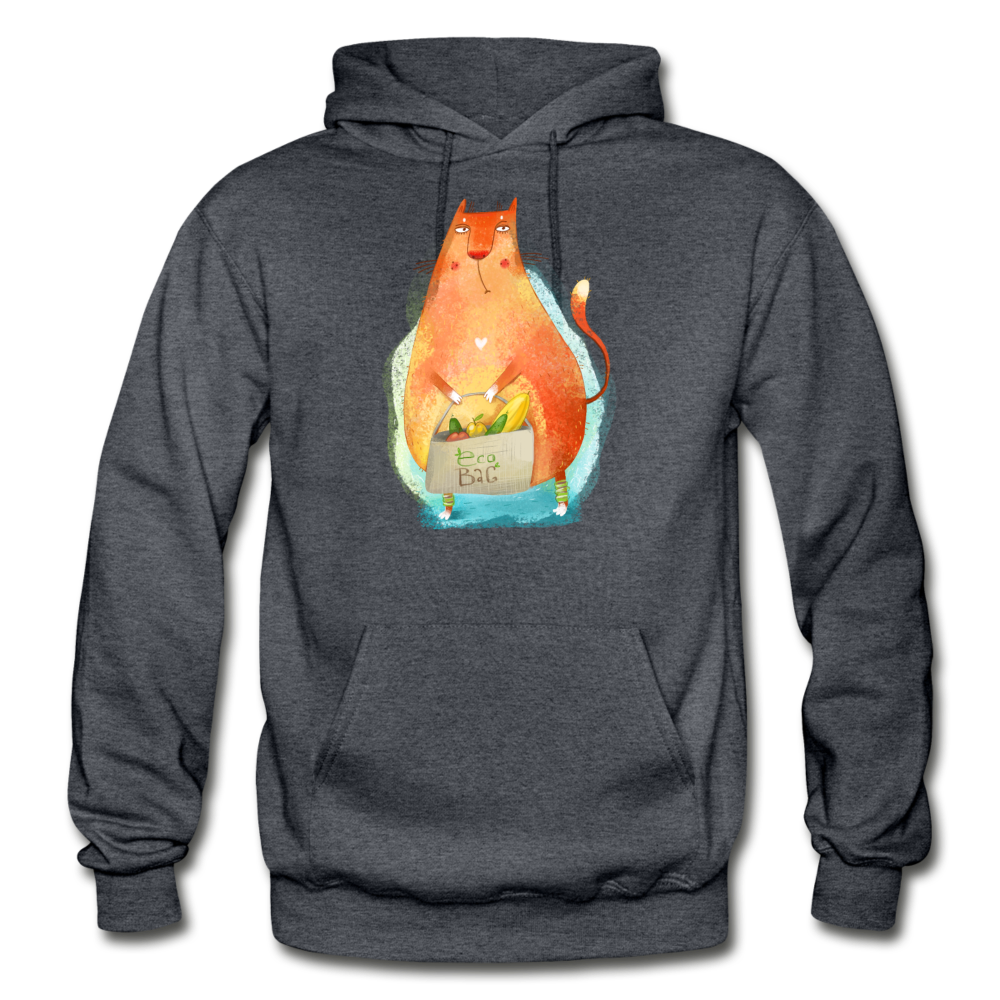 Eco Cat - Gildan Heavy Blend Adult Hoodie - charcoal gray