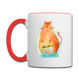 Eco Cat - Contrast Coffee Mug - white/red