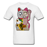 Fortune Half Skeleton Cat - Unisex Classic T-Shirt - white
