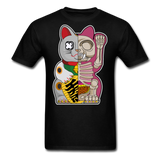 Fortune Half Skeleton Cat - Unisex Classic T-Shirt - black