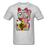 Fortune Half Skeleton Cat - Unisex Classic T-Shirt - heather gray
