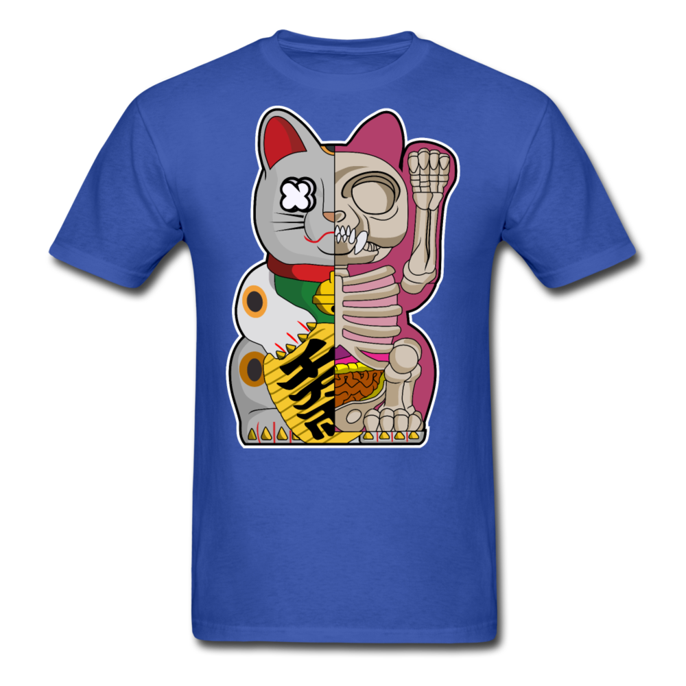 Fortune Half Skeleton Cat - Unisex Classic T-Shirt - royal blue