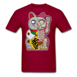 Fortune Half Skeleton Cat - Unisex Classic T-Shirt - dark red