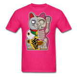 Fortune Half Skeleton Cat - Unisex Classic T-Shirt - fuchsia