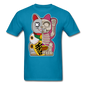 Fortune Half Skeleton Cat - Unisex Classic T-Shirt - turquoise