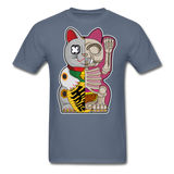 Fortune Half Skeleton Cat - Unisex Classic T-Shirt - denim