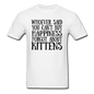 Can't Buy Happiness - Kittens - Black - Unisex Classic T-Shirt - white