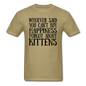 Can't Buy Happiness - Kittens - Black - Unisex Classic T-Shirt - khaki