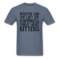 Can't Buy Happiness - Kittens - Black - Unisex Classic T-Shirt - denim