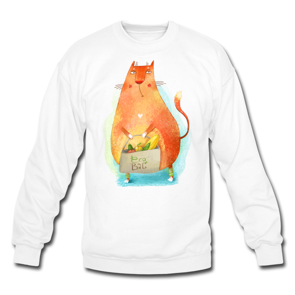 Eco Cat - Crewneck Sweatshirt - white