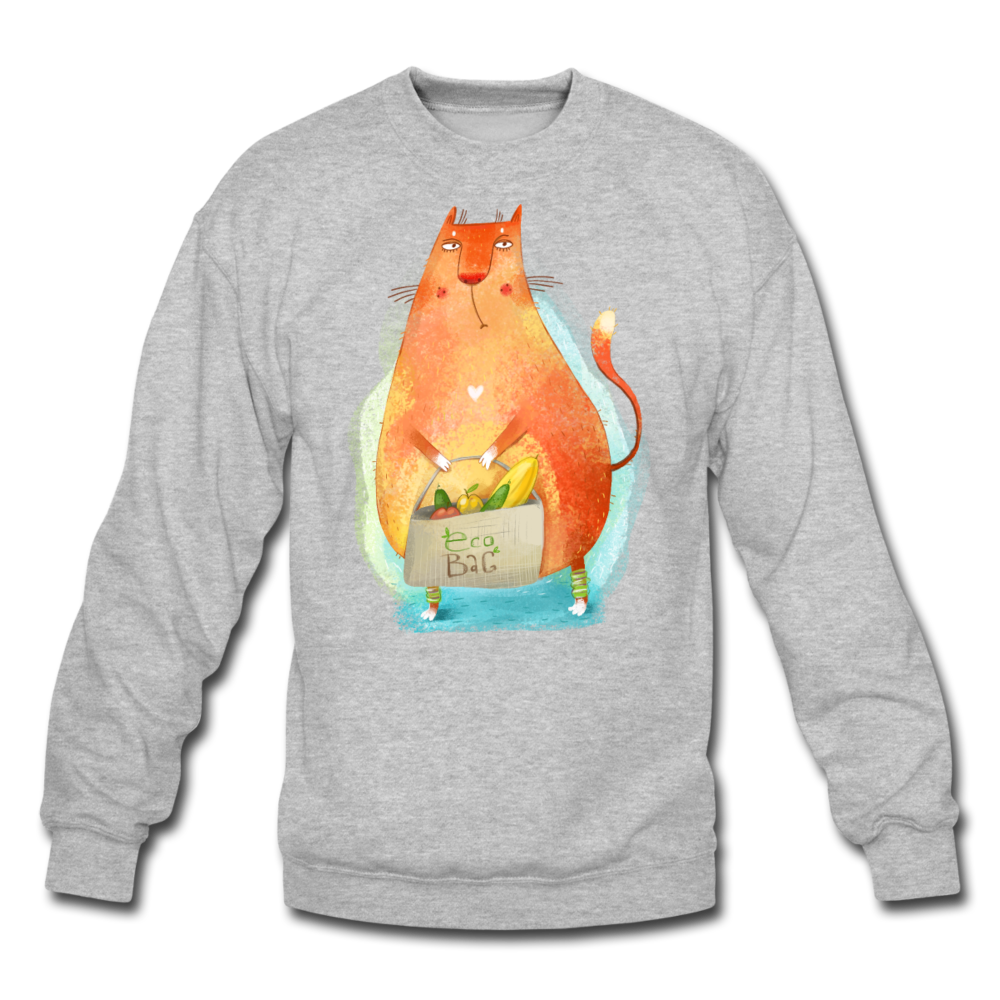 Eco Cat - Crewneck Sweatshirt - heather gray