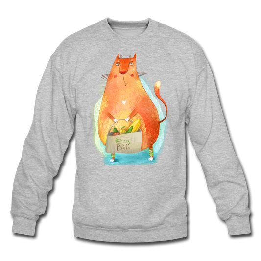 Eco Cat - Crewneck Sweatshirt - heather gray