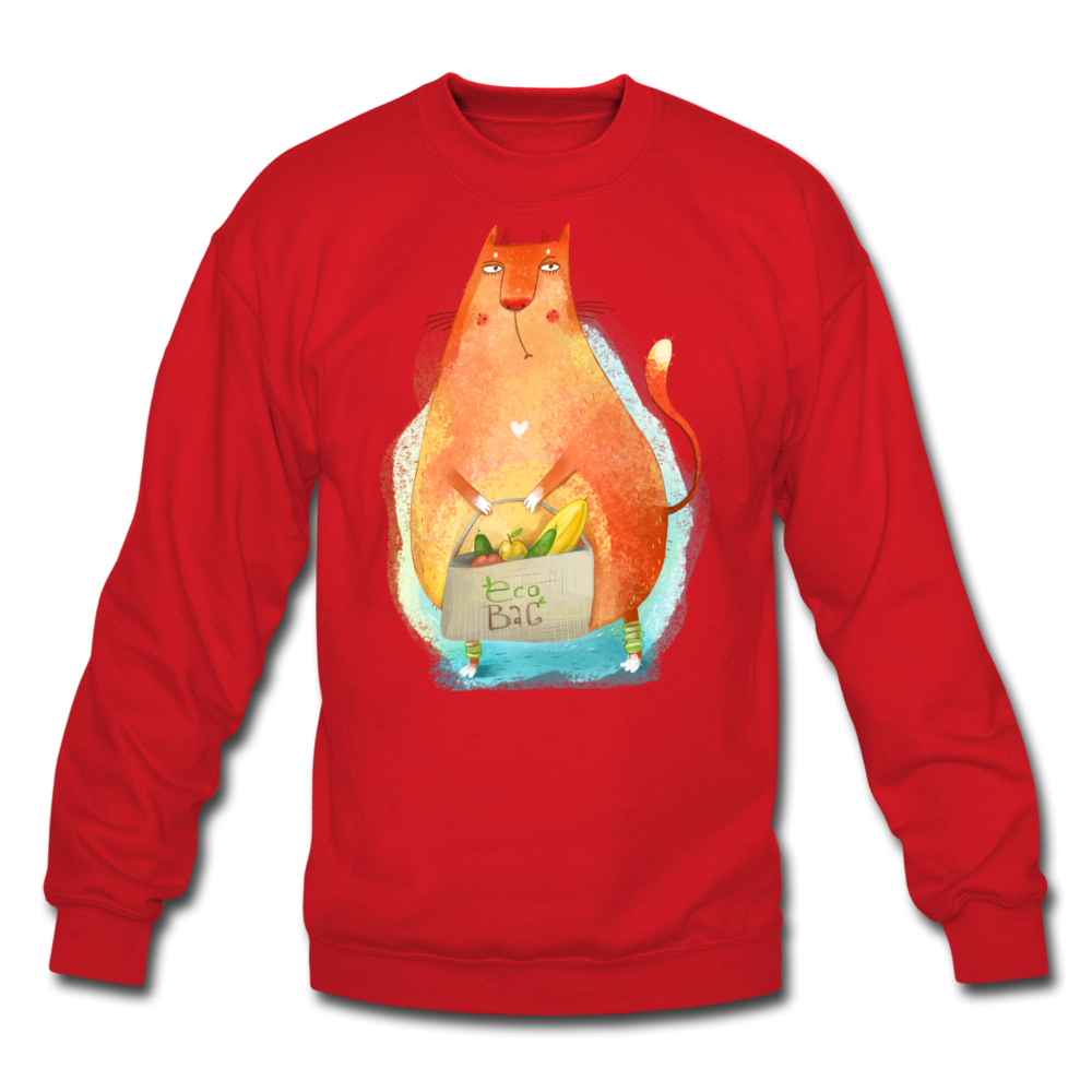 Eco Cat - Crewneck Sweatshirt - red