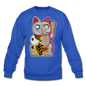 Fortune Half Skeleton Cat - Crewneck Sweatshirt - royal blue