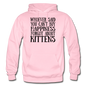 Can't Buy Happiness - Kittens - Black - Gildan Heavy Blend Adult Hoodie - light pink