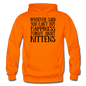 Can't Buy Happiness - Kittens - Black - Gildan Heavy Blend Adult Hoodie - orange