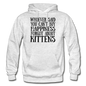 Can't Buy Happiness - Kittens - Black - Gildan Heavy Blend Adult Hoodie - light heather gray