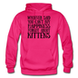 Can't Buy Happiness - Kittens - Black - Gildan Heavy Blend Adult Hoodie - fuchsia