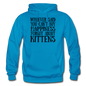 Can't Buy Happiness - Kittens - Black - Gildan Heavy Blend Adult Hoodie - turquoise