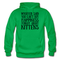 Can't Buy Happiness - Kittens - Black - Gildan Heavy Blend Adult Hoodie - kelly green