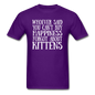 Can't Buy Happiness - Kittens - White - Unisex Classic T-Shirt - purple