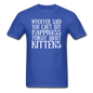 Can't Buy Happiness - Kittens - White - Unisex Classic T-Shirt - royal blue