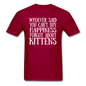 Can't Buy Happiness - Kittens - White - Unisex Classic T-Shirt - dark red