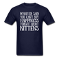 Can't Buy Happiness - Kittens - White - Unisex Classic T-Shirt - navy