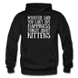 Can't Buy Happiness - Kittens - White - Gildan Heavy Blend Adult Hoodie - black